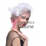 Voaleta pentru decor par cu clema de prindere VTL004AA  Ivoire cu perle